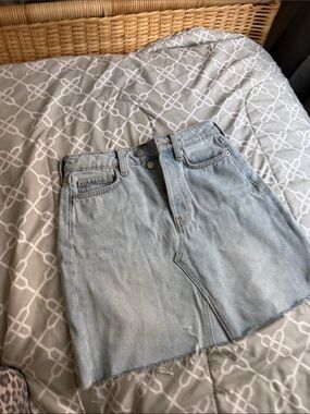 H&M Light Blue Denim Mini Skirt